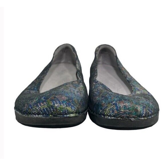 Alegria Petal Rave on the Nile Slip On Flats Loafers Metallic Multi Print Size 9 - Picture 4 of 8